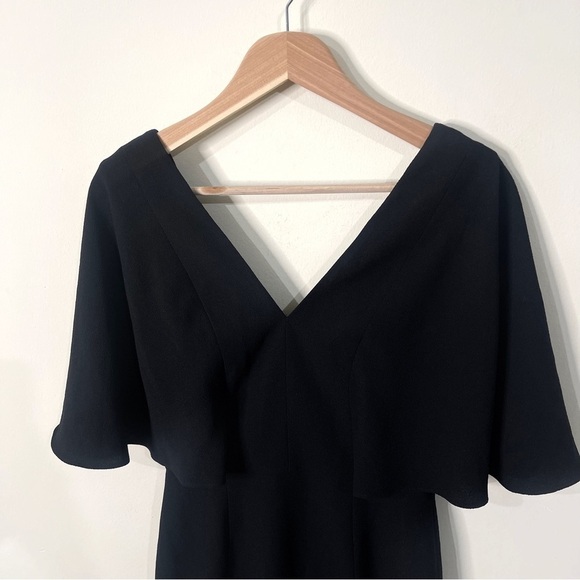 Dress The Population Black Louisa Flutter-Sleeve Midi Dress Size Small NWT - Picture 3 of 7